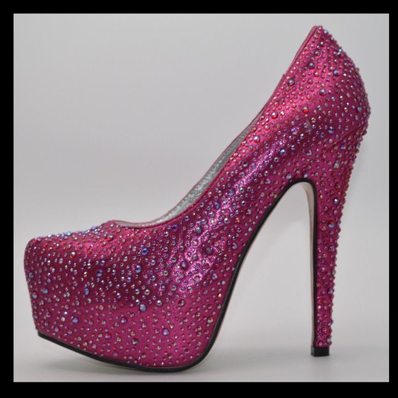 Lady Couture Shoes - 💜LADY COUTURE💜 36 PINK SPARKLY RHINESTONE HEELS